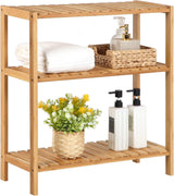 Badezimmerregal Bambus 3 Ebenen Naturbeige