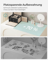 Schmuckkasten abschliessbar mit Spiegel schwarz