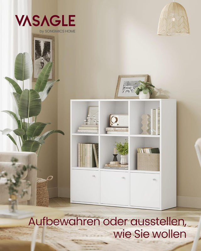 Bücherregal Offenes Regal 3 Fächer Weiss von Songmics