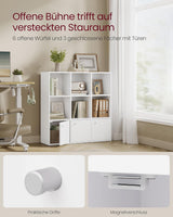 Bücherregal Offenes Regal 3 Fächer Weiss von Songmics