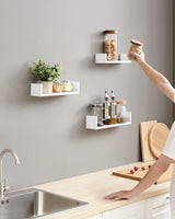 Wandregal Set Schweberegal Hochglanz Weiss von Songmics