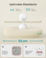 Bürostuhl ergonomisch mit Kopfstütze tintenschwarz