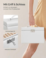 Schmuckkästchen mit Schubladen und Mini-Box Weiss