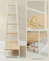 Kleiderständer mit Schuhablage Eichenfarben-Mattweiss