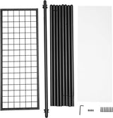 Kleiderständer mit Regal Stahl Mattschwarz