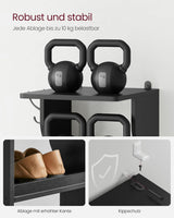 Schuhregal schmal mit 7 Ebenen schwarz von Songmics