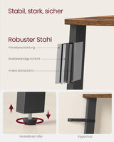 Eckregal Leiterregal Aufbewahrungsregal Industrial Vintagebraun-Schwarz