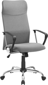 Bürostuhl ergonomisch höhenverstellbar gepolstert grau