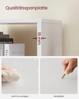 Bücherregal Stufenregal Ordnungssystem Wohnzimmer Wolkenweiss von Songmics