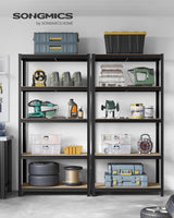 Schwerlastregale Stahlgestell Verstellbare Ablagen,  50 x 100 x 200 cm, Schwarz