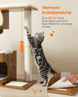 Kratzbaum mit Höhle und Liegeflächen vintagebraun