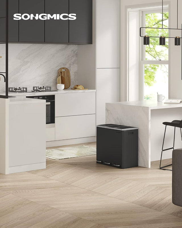 Mülleimer Küche Mülltrennsystem 3 Fächer Schwarz
