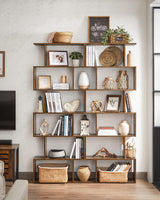 Bücherregal mit 6 Ebenen vintagebraun