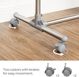 Kleiderständer Höhenverstellbar Edelstahl Rollen Silber