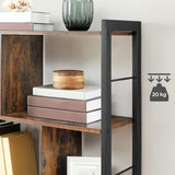 Bücherregal mit 8 Fächern auf 4 Ebenen vintagebraun