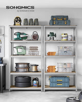 Schwerlastregal Stahlgestell 5 Ablagen Silber