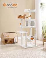 Kratzbaum Katzenhaus mit Hängematte cremeweiss