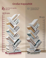 Bücherregal Baumform 9 Ebenen Wolkenweiss