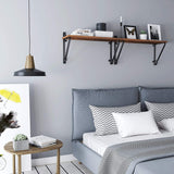 Wandregale Industrie-Design Vintagebraun-Schwarz von Songmics