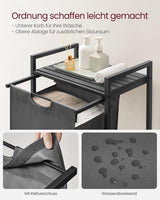 Wäschekorb mit Ablagefläche, Schiefergrau Anthrazitgrau von guteszeug.ch