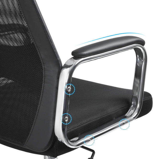 Bürostuhl Ergonomisch Höhenverstellbar Atmungsaktiv Schwarz