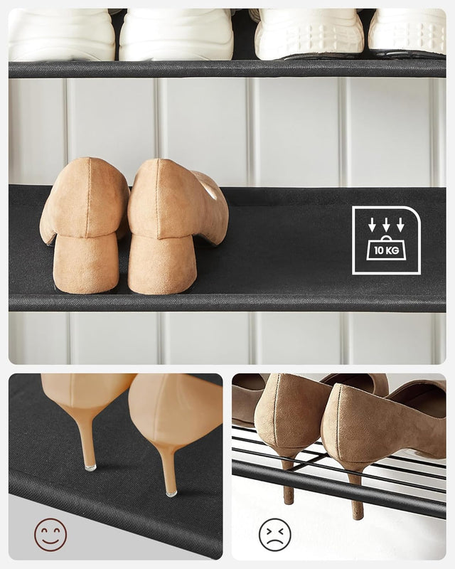 Garderobenständer mit Schuhbank Vintagebraun-Schwarz