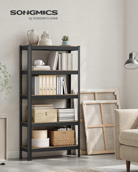 Standregal Industrie-Design mit 5 Ablagen, bis 650 kg belastbar, vintagebraun-schwarz von Songmics