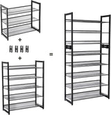 Schuhregal Metallgewebe 5 Ebenen Schwarz von Songmics