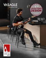 Barhocker 2er Set Kunstleder tintenschwarz Small