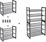 Schuhregal Metall 3 Ebenen Schwarz von Songmics