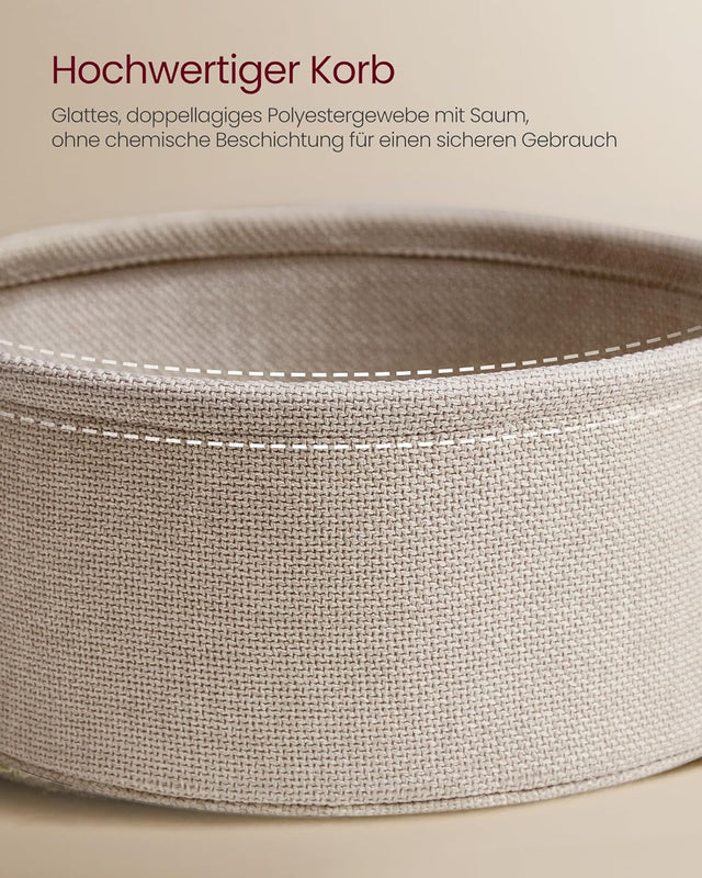 Beistelltisch mit Steckdose Stauraum, Mattweiss-Kamelbraun