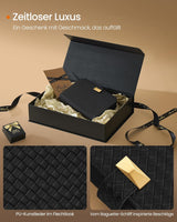 Uhrenbox Reiseetui für 3 Uhren Schwarz von Songmics