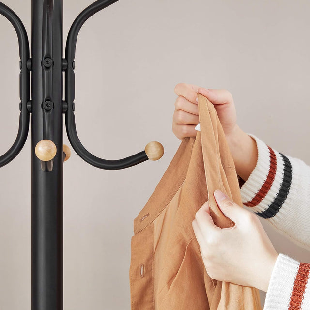 Garderobenständer Metall stabil 182 cm schwarz