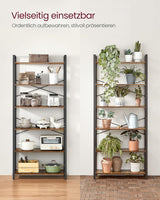Bücherregal Industrie-Design freistehend vintagebraun-schwarz