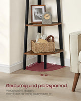 Eckregal im Industrial-Design vintagebraun-schwarz