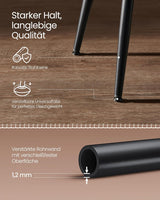 Barhocker 2er Set Kunstleder Mid-Century Karamellbraun Small