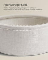 Beistelltisch rund mit Stauraum naturbeige