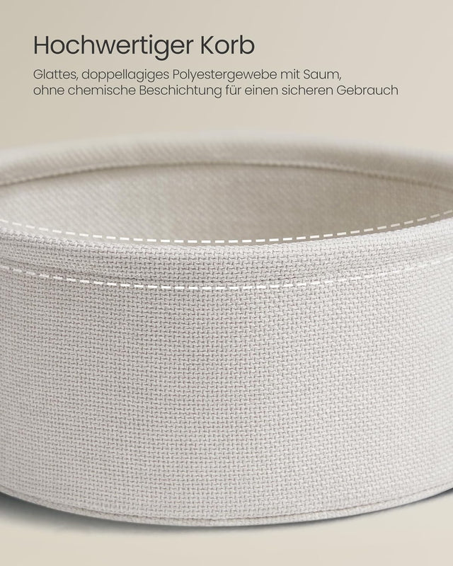 Beistelltisch rund mit Stauraum naturbeige