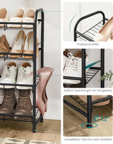 Schuhregal stapelbar für 16 Paar Schwarz von Songmics