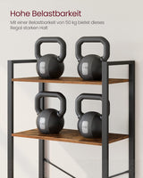 Regal mit 5 Ebenen Vintagebraun, 30x66x153 cm