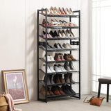 Schuhregal Metallgewebe 5 Ebenen Schwarz von Songmics