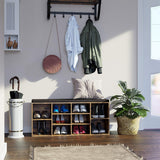 Schuhbank Sitzbank Stauraum 10 Fächer Vintagebraun