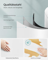 Mülleimer Küche 30L Stahl Weiss