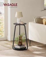 Beistelltisch rund modern schiefergrau