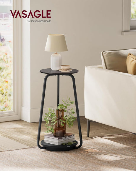 Beistelltisch rund modern schiefergrau