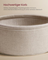 Couchtisch Rund Modern Metallrahmen Kamelbraun von Songmics