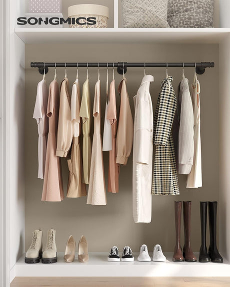 Kleiderstange Wandmontage Industrie-Design Schwarz