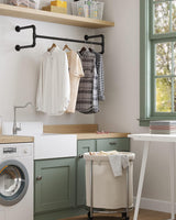 Kleiderständer Wandmontage Industrie-Design Set Schwarz