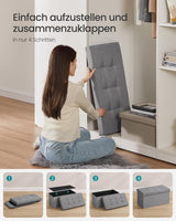 Sitzhocker mit Stauraum Aschgrau von Songmics