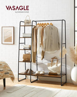 Garderobenständer mit Schuhablage vintagebraun-schwarz